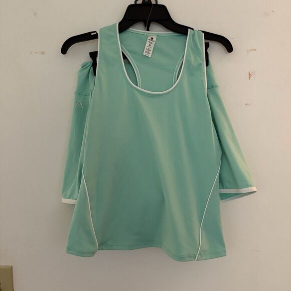 90 Degree by Reflex 2 pc Nude Tech Volley Vibes Tank Top And Skort NWT Sea Glass - Picture 6 of 11
